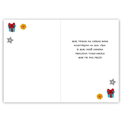 Alternative view of Cartão Artesanal Felicitações Árvore Tags Fina Ideia 11x15,5cm com envelope