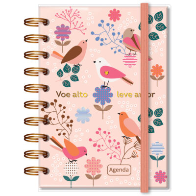 Agenda Diária P 2026 Fina Ideia Leve Amor 9,5x13,5 cm 168 Folhas capa protetora