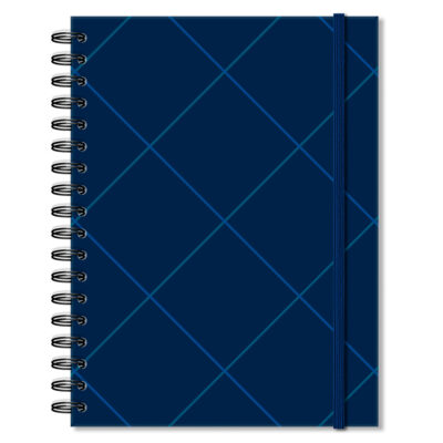 Caderno Folhas Removíveis Fina Ideia Quadriculado Azul 16,5x23,2cm 80 folhas 90g/m² capa dura