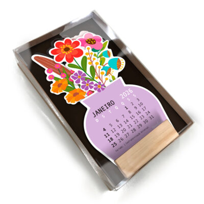 Alternative view of Calendário 2026 Vasinho Flores Fina Ideia 10,5x19cm