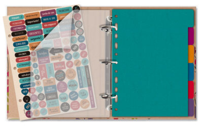 Alternative view of Caderno Argolado Floral Kraft Fina Ideia 16,5x23,2cm 80 folhas capa protetora