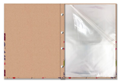 Alternative view of Pasta Catálogo Fina Ideia Floral Kraft Ofício 24x32cm capa dura