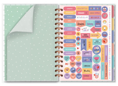 Alternative view of Planner Permanente M Fina Ideia Cereja 13,4x20,5cm 105 folhas capa protetora