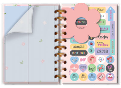 Alternative view of Agenda Diária P 2026 Fina Ideia Laços e Afetos by Sof 9,5x13,5 cm 168 Folhas capa protetora