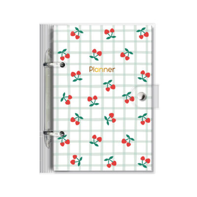 Planner Permanente P Fina Ideia Cereja 11,8x17,5cm 105 folhas capa protetora com botão