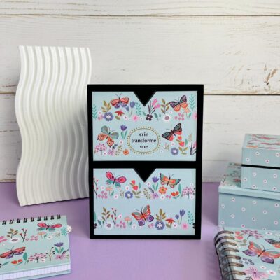 Alternative view of Gaveteiro Fina Ideia Borboletas no Jardim 19x14x12cm em MDF