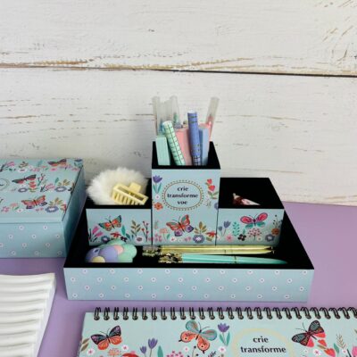 Alternative view of Organizador de Mesa Fina Ideia Borboletas no Jardim com 4 peças em MDF