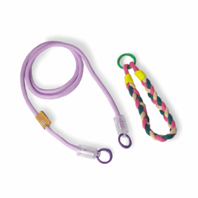 Alternative view of Bolsa Alça de Corda Fina Ideia Azul Claro, Roxo e Cinza 21,5x15,5x7cm