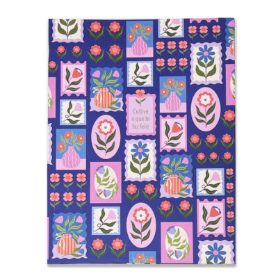 Pasta Catálogo Fina Ideia Selinhos Azul Ofício 24x32cm capa dura