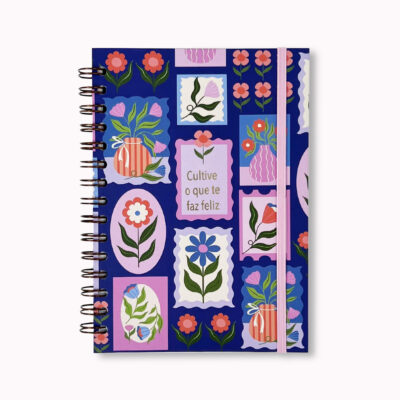 Planner Diário Fina Ideia Selinhos Azul 14,5×20,5cm 80 folhas capa dura