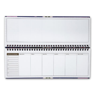 Alternative view of Planner Organizador Semanal Fina Ideia Selinhos Azul 30×10,5cm 52 folhas capa dura