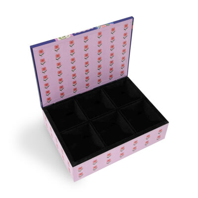 Alternative view of Porta-joias M Fina Ideia Selinhos Azul 19x14x5,5cm em MDF