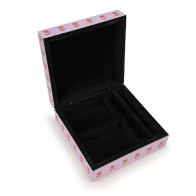 Alternative view of Porta-joias e Aneleira P Fina Ideia Selinhos Azul 12,7x12,7x5,2cm em MDF