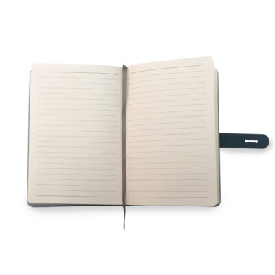 Alternative view of Caderneta A5 Pautada Preta com Fecho Fina Ideia 14,5x21cm 100 folhas 100g/m²