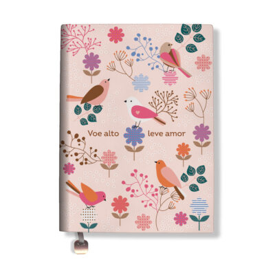 Caderneta A5 Pautada Leve Amor Fina Ideia 14,5x21cm 100 folhas 100g/m²