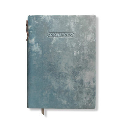 Caderneta A5 Sem Pauta Veludo Azul Fina Ideia 15,5x21cm 100 folhas 100g/m²