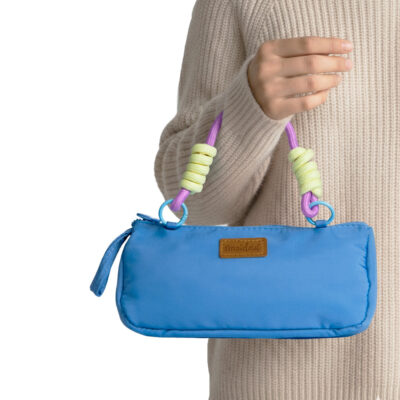 Bolsa Nécessaire Fina Ideia Azul 21,5x10,5x6,5cm