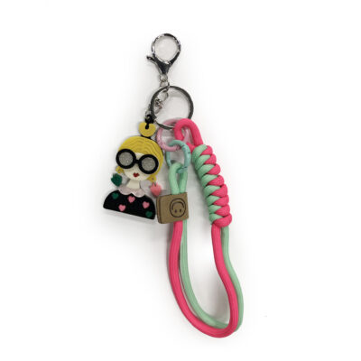 Chaveiro Acrílico Nina Fina Ideia 19,5x4cm – Enfeite Bolsa e Mochila