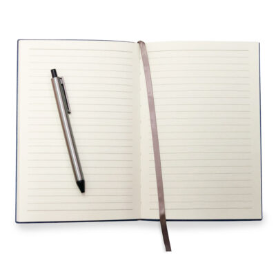 Alternative view of Caderneta A5 Pautada Textura Azul Marinho com Caneta Fina Ideia 15,5x21cm 100 folhas 100g/m²