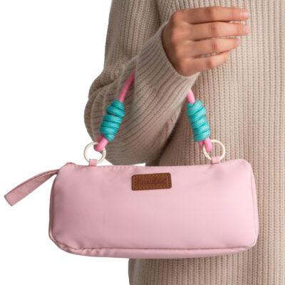 Bolsa Nécessaire Fina Ideia Rosa 21,5x10,5x6,5cm