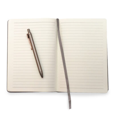 Alternative view of Caderneta A5 Pautada Cinza com Caneta Fina Ideia 14,5x21cm 100 folhas 100g/m²