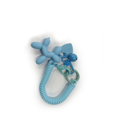 Chaveiro Resinado Cachorrinho Azul Fina Ideia 16,5x4,5cm - Enfeite Bolsa e Mochila