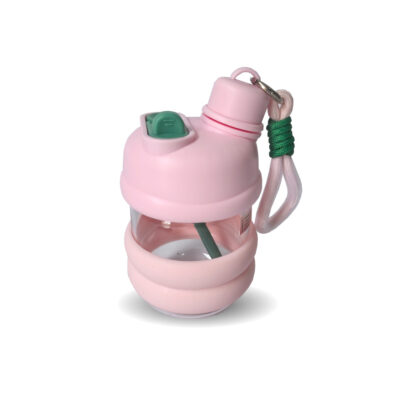 Copo Corda Rosa Fina Ideia 350ml com alça e fechamento rosqueável